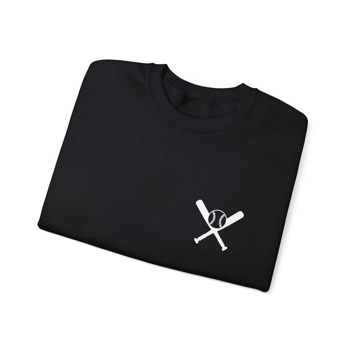 Crossed Bats Crewneck - White Print