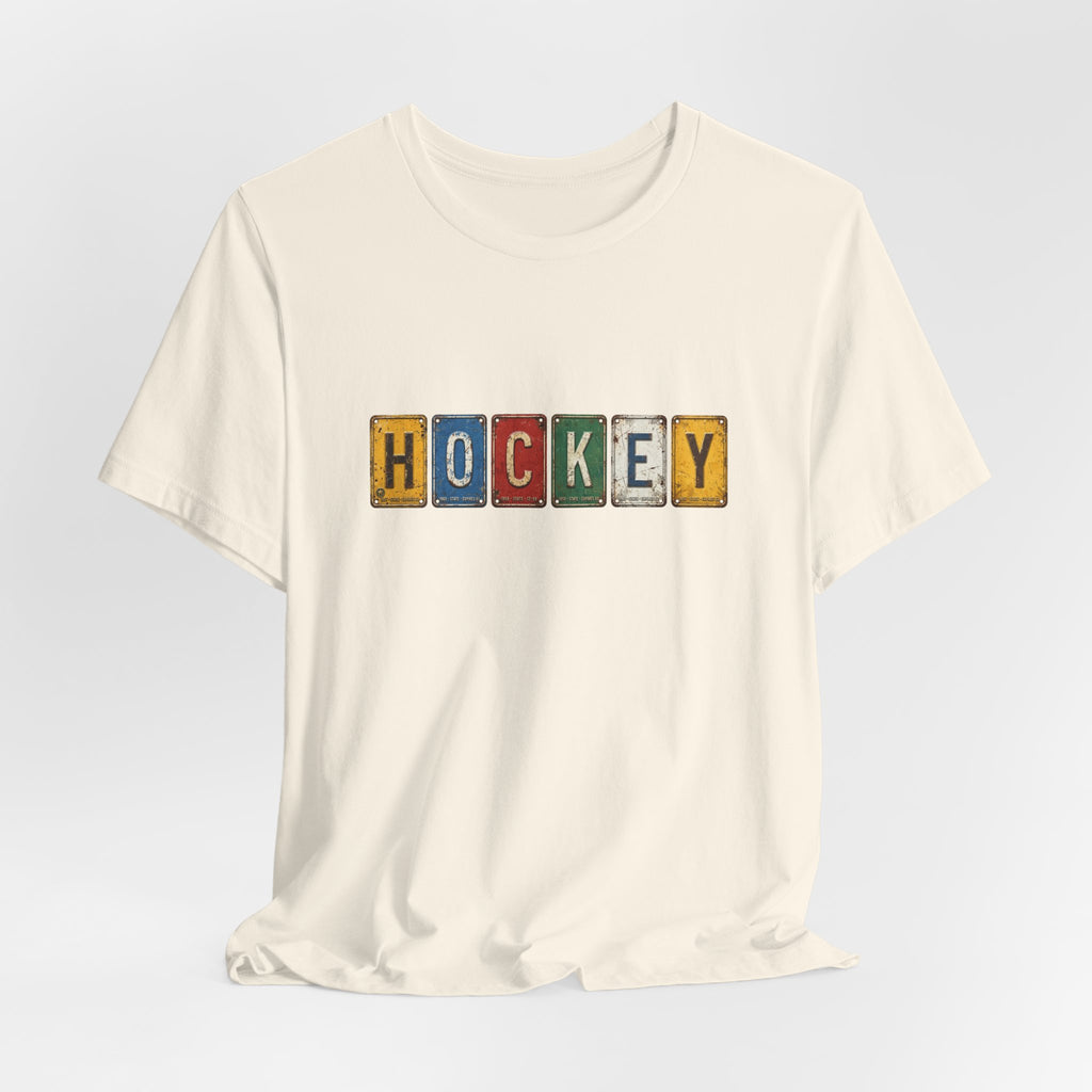 Hockey License Plate T-Shirt