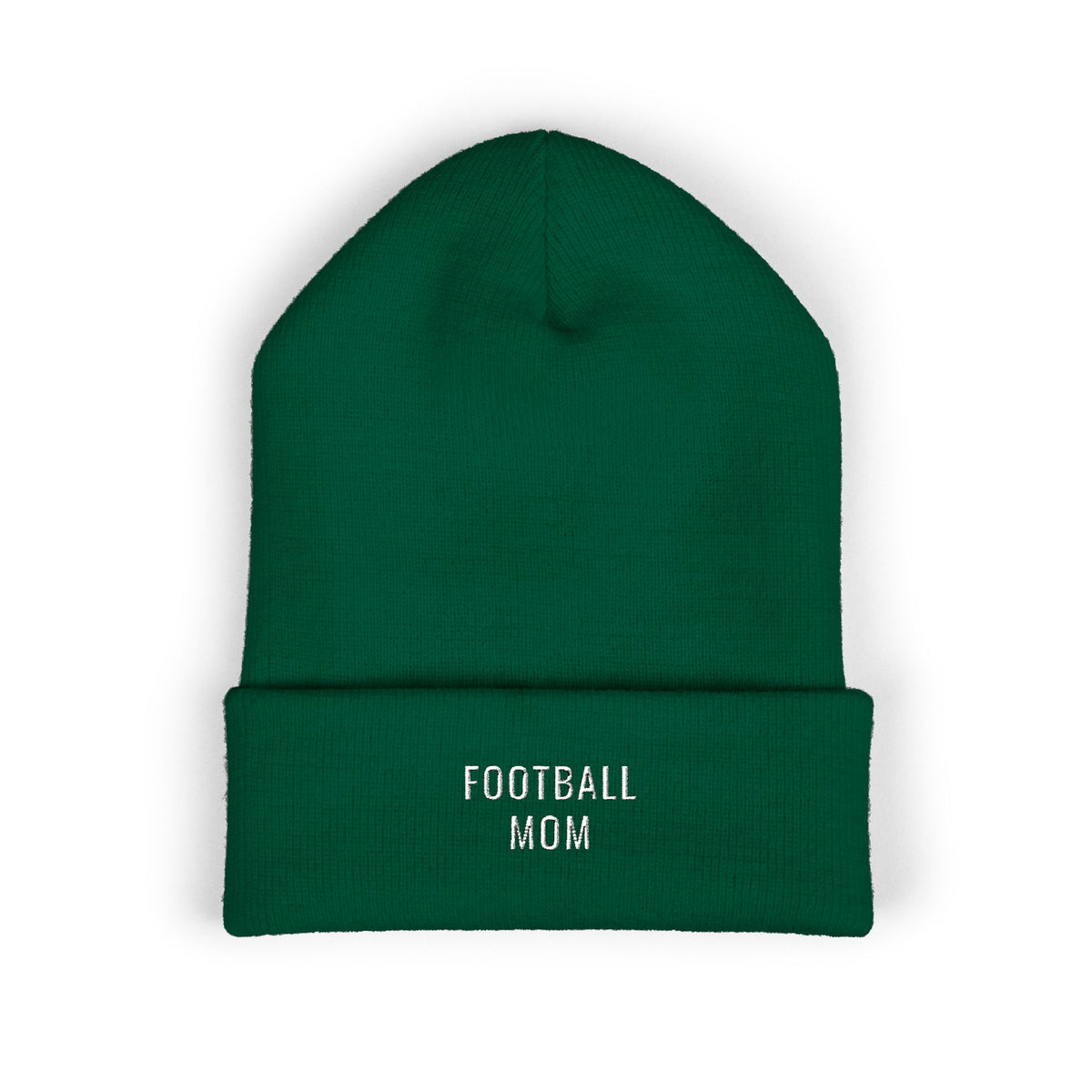 FOOTBALL MOM Embroidered Cuff Beanie