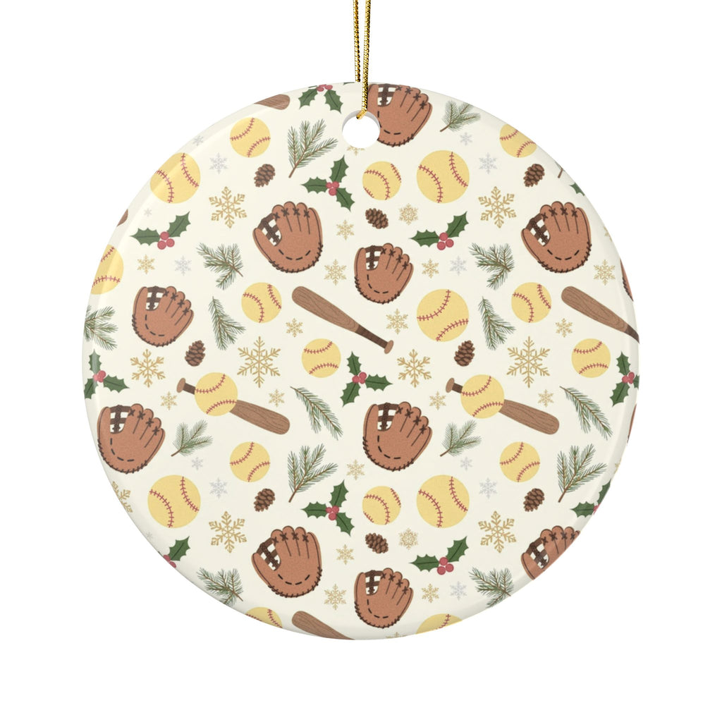 Softball Christmas Ornament