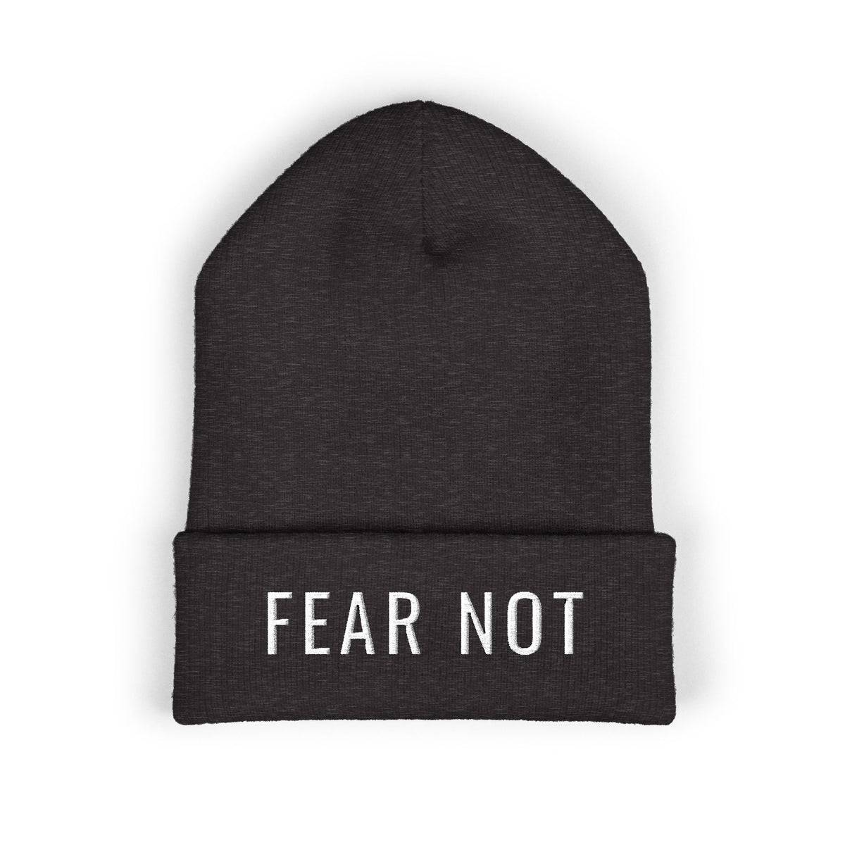 FEAR NOT Embroidered Cuff Beanie