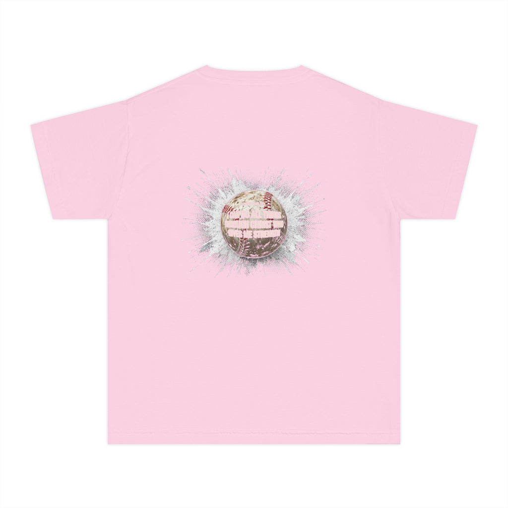 I Can Do All Things Baseball Splatter Youth T-Shirt
