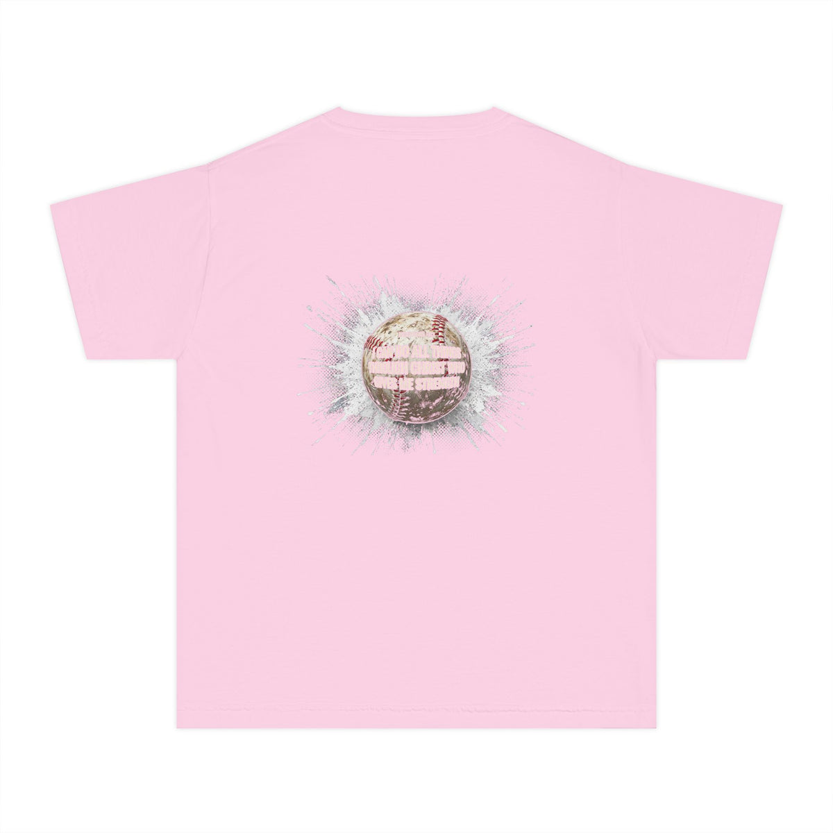 I Can Do All Things Baseball Splatter Youth T-Shirt