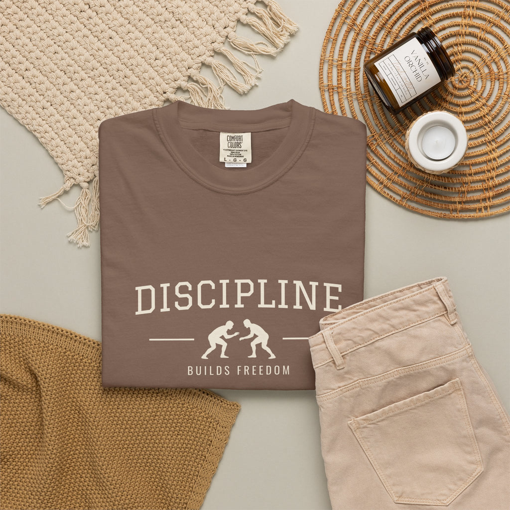 Discipline Builds Freedom Wrestling T-Shirt