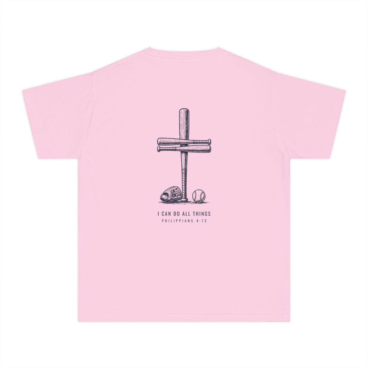 I Can Do All Things Baseball Cross Youth T-Shirt