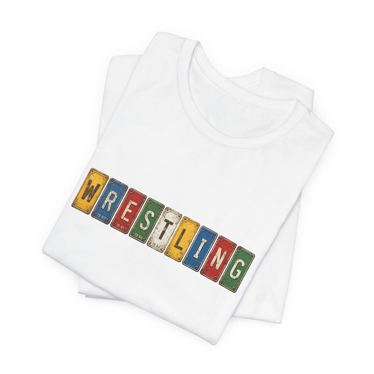 Wrestling License Plate T-Shirt