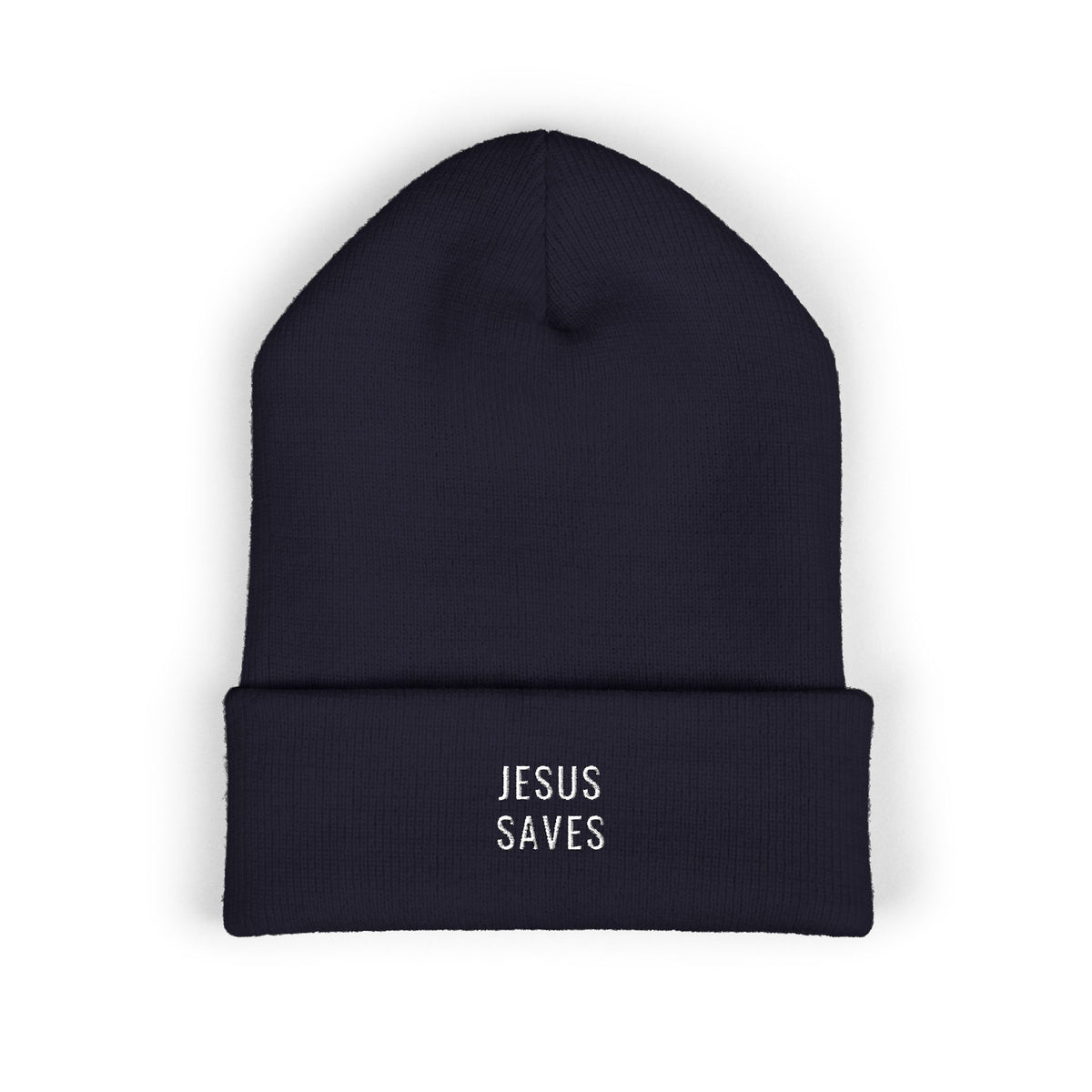 JESUS SAVES Embroidered Cuff Beanie