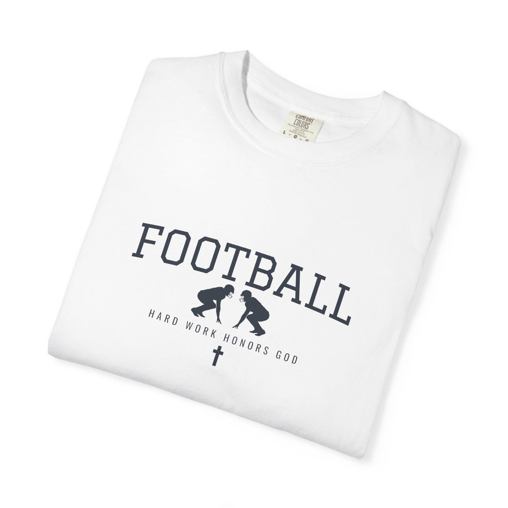 Hard Work Honors God Football T-Shirt