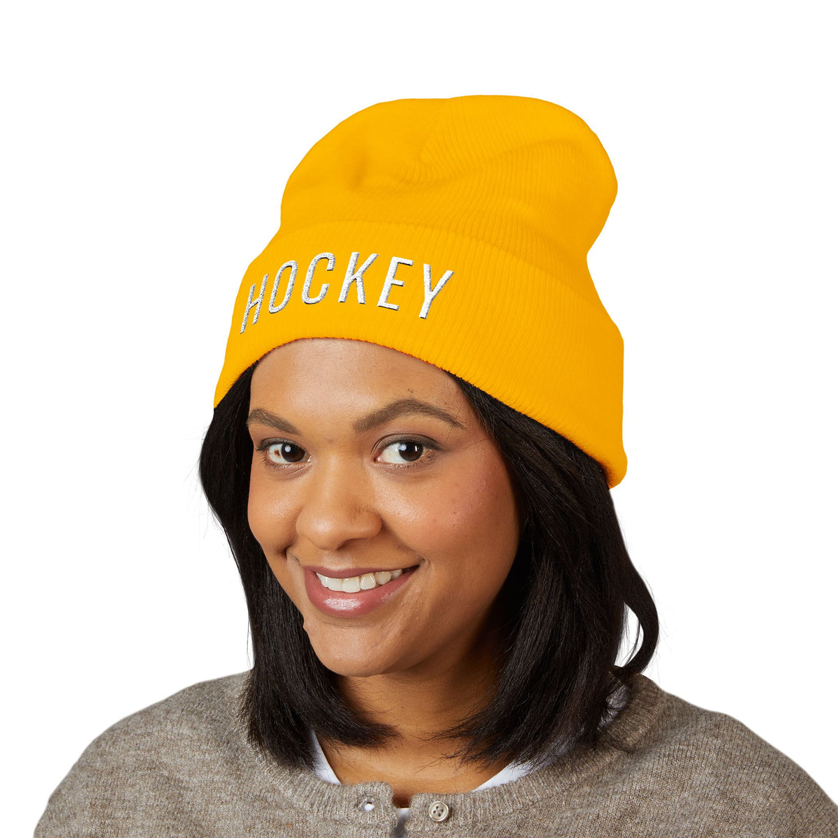 HOCKEY Embroidered Cuff Beanie