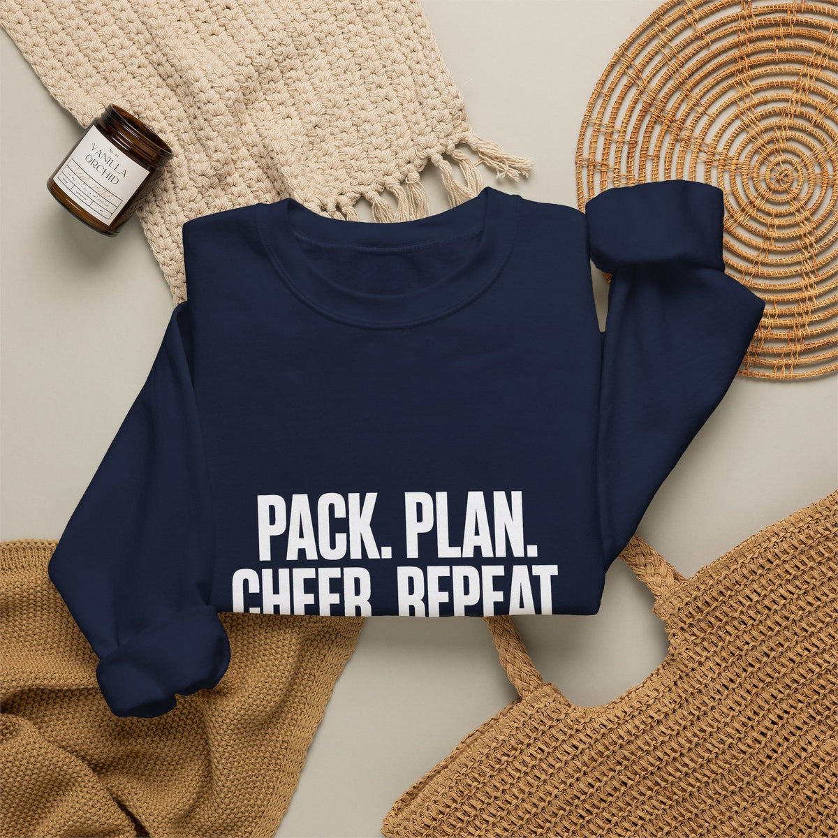 Pack Plan Cheer Crewneck - White Print