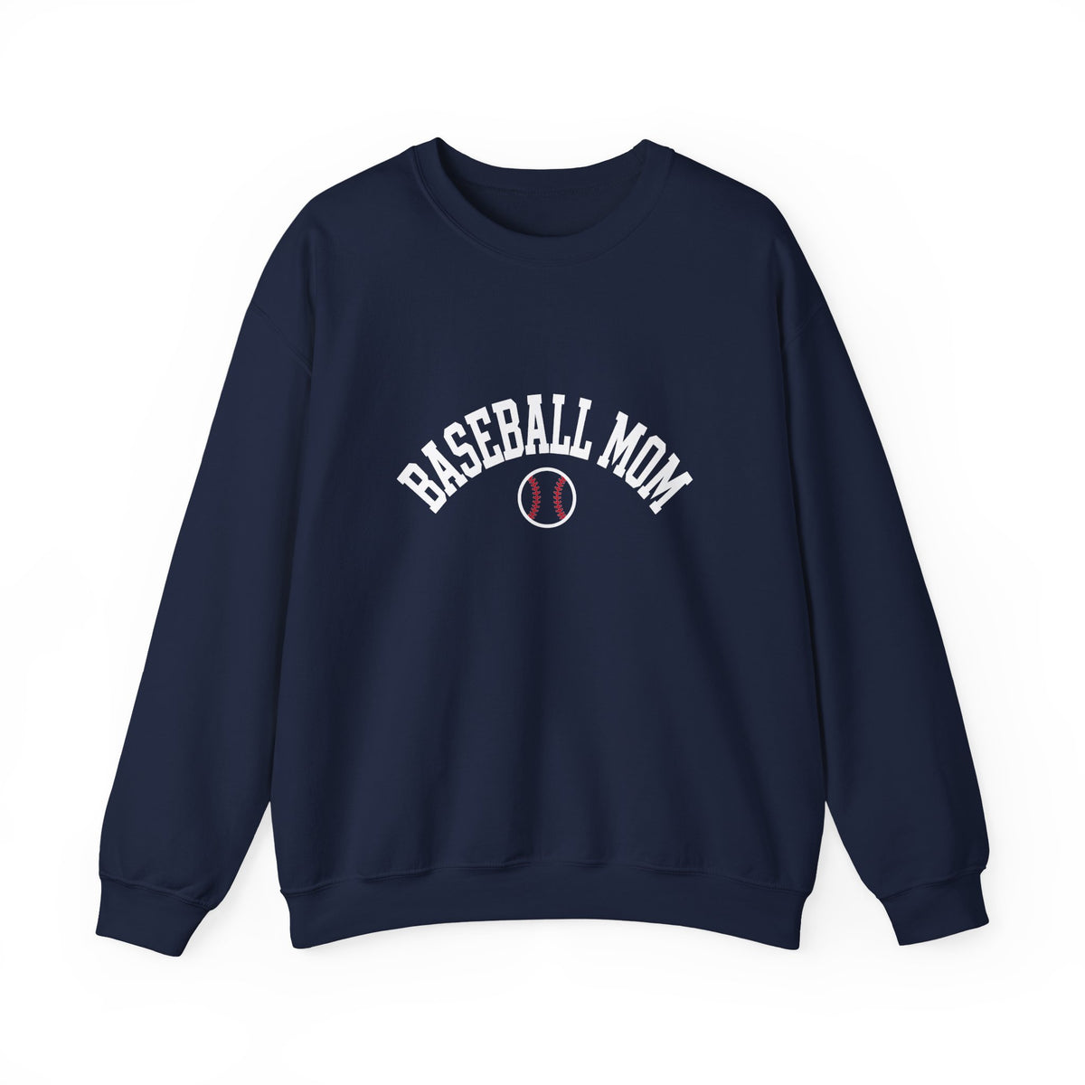 Baseball Mom Crewneck - White Print