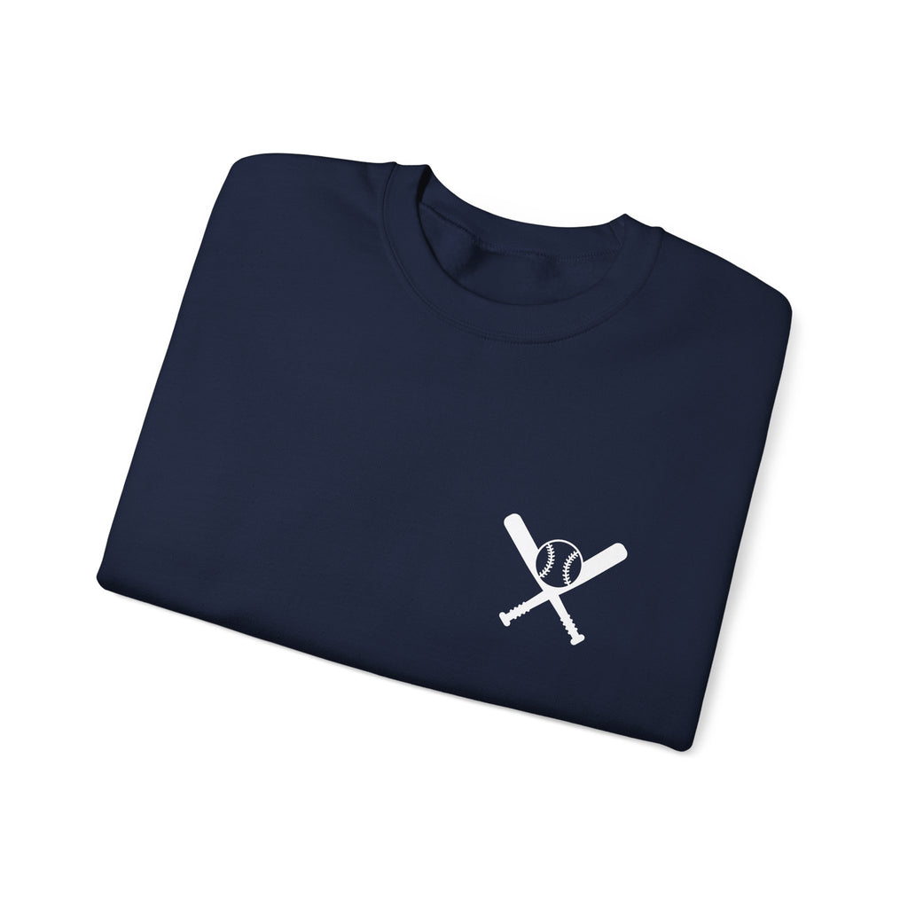 Crossed Bats Crewneck - White Print