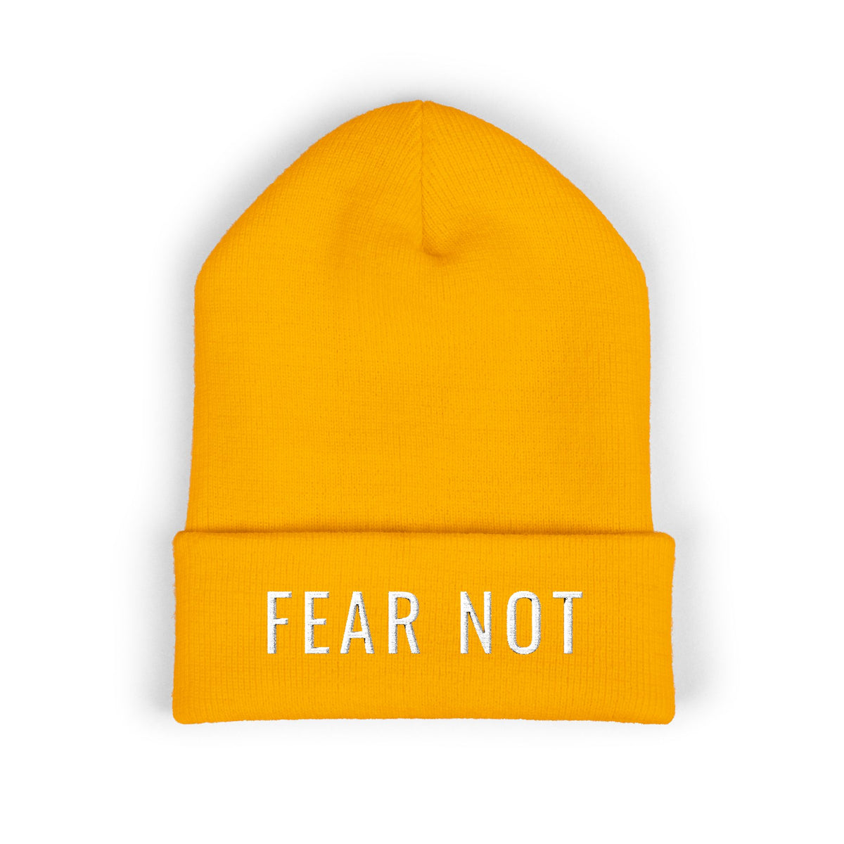 FEAR NOT Embroidered Cuff Beanie