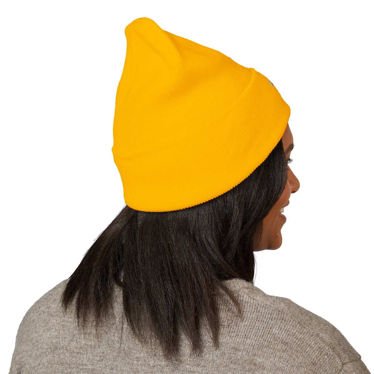 HOCKEY MOM Embroidered Cuff Beanie