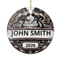 Personalized Wrestling Christmas Ornament (Custom Wrestler Name & Year)