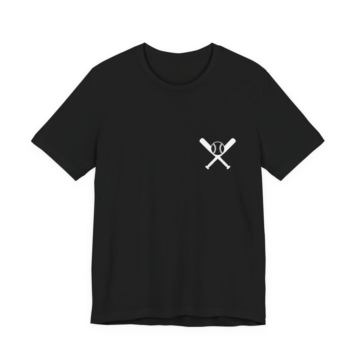 Crossed Bats T-Shirt - White Print