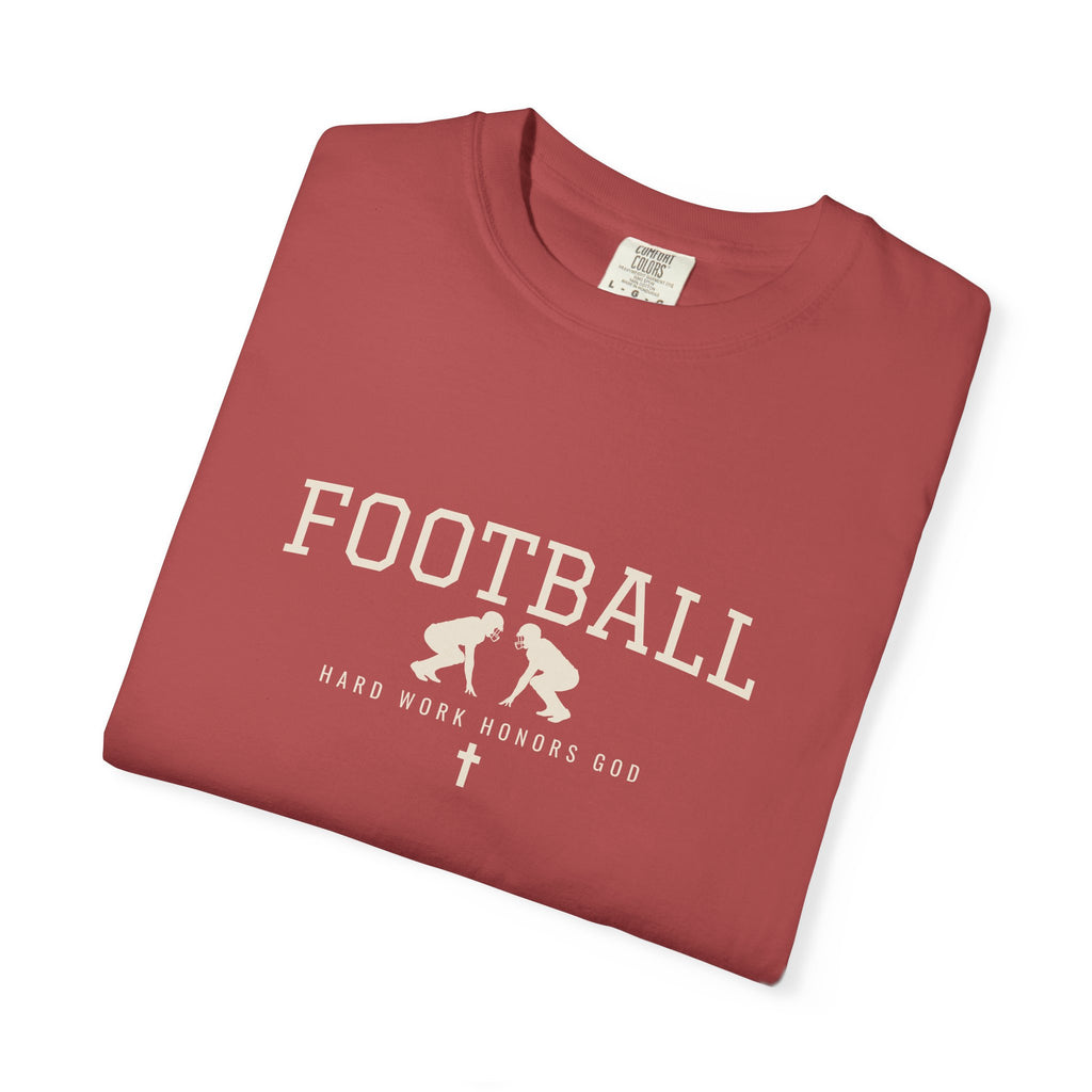 Hard Work Honors God Football T-Shirt
