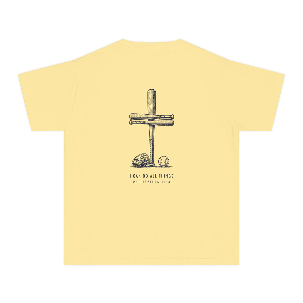 I Can Do All Things Baseball Cross Youth T-Shirt
