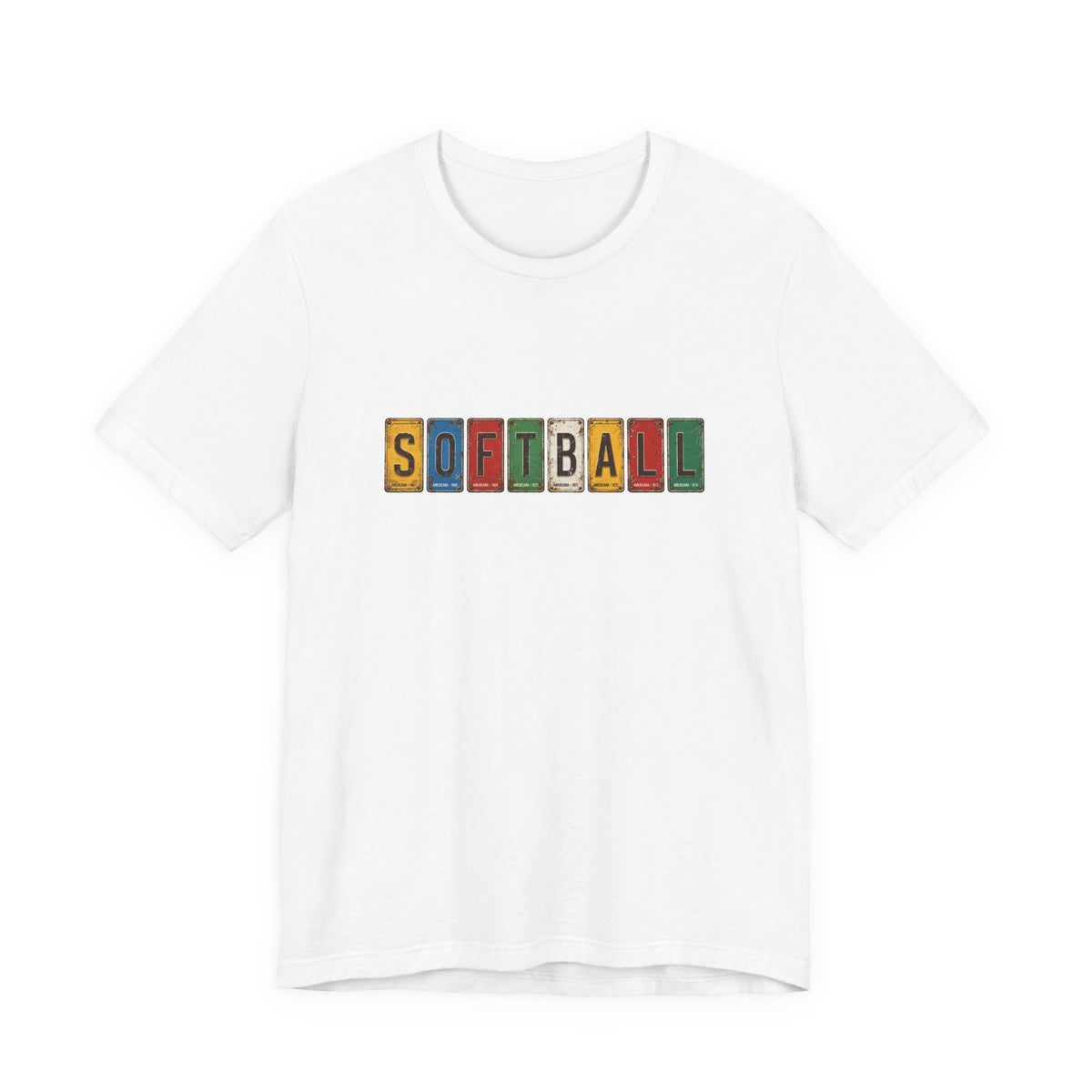 Softball License Plate T-Shirt