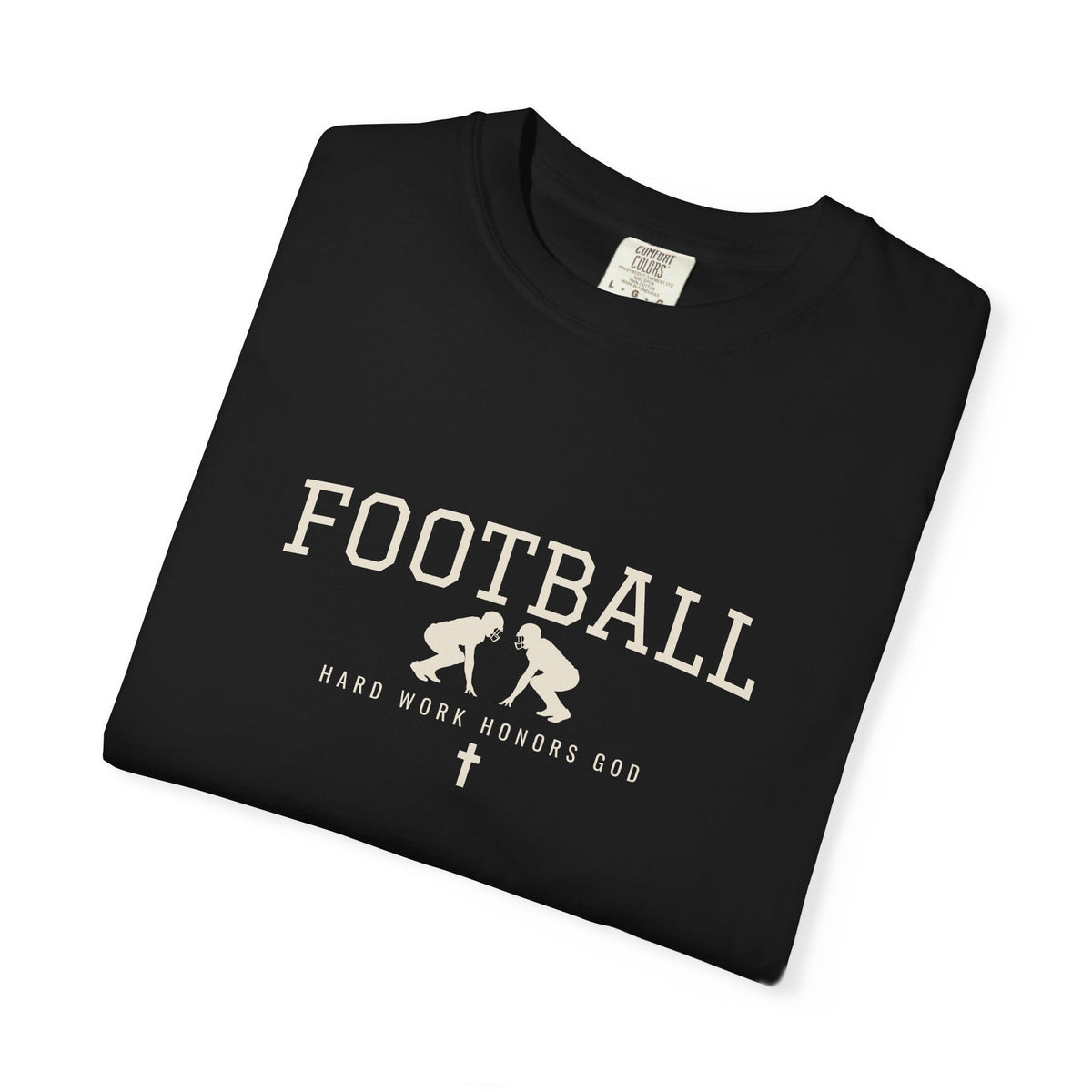 Hard Work Honors God Football T-Shirt