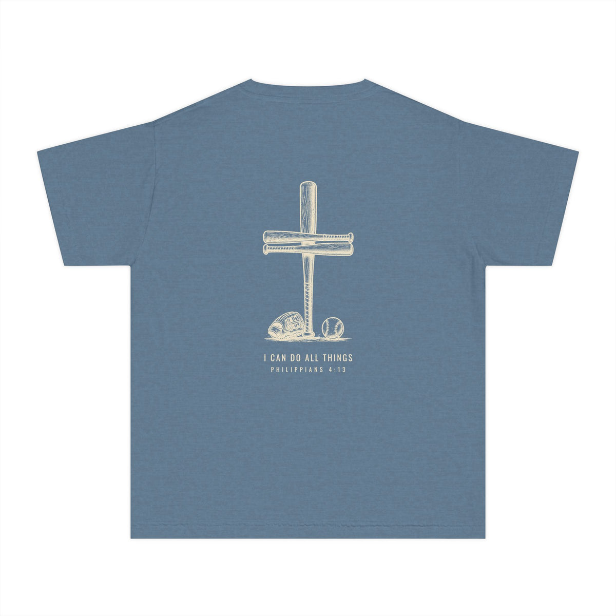 I Can Do All Things Baseball Cross Youth T-Shirt