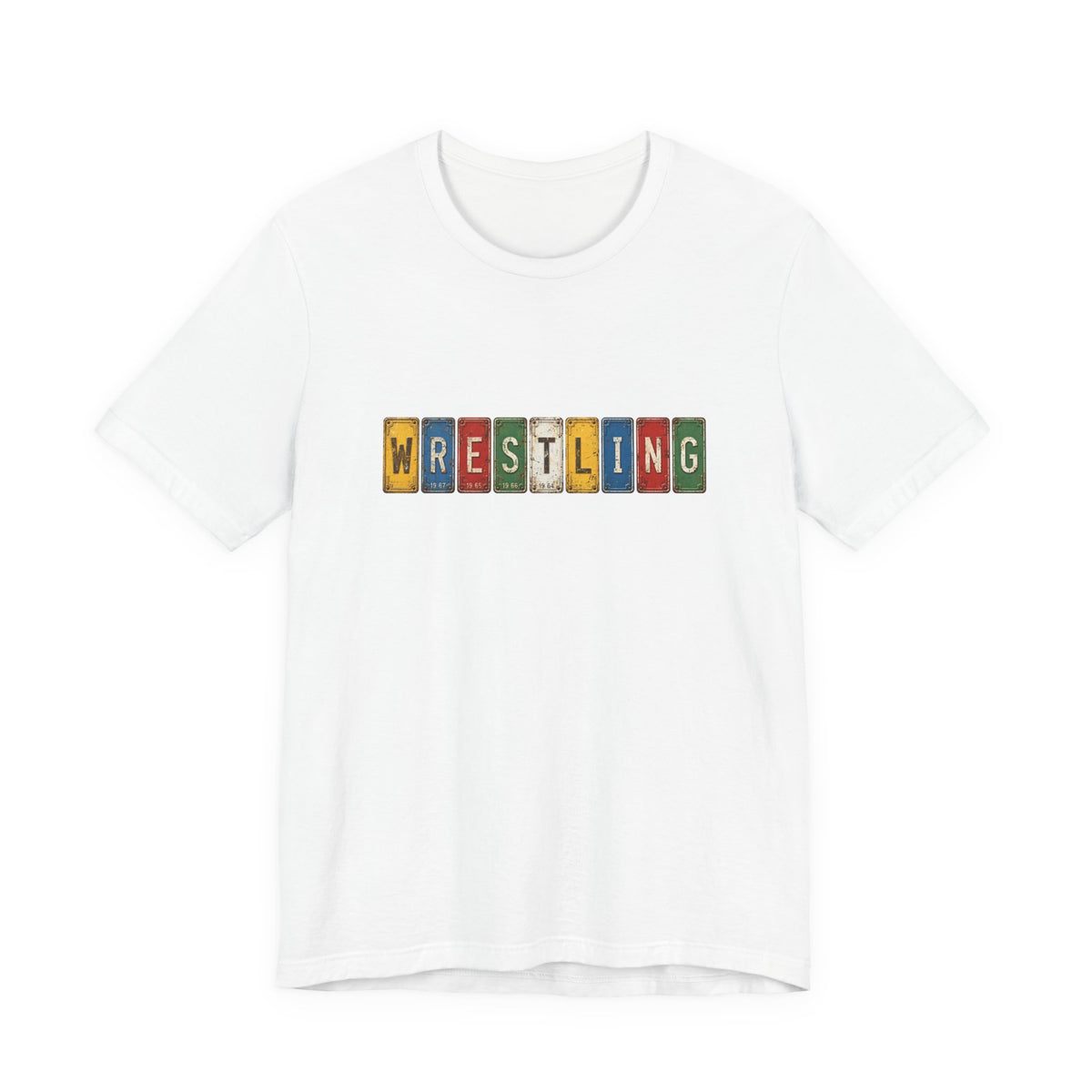 Wrestling License Plate T-Shirt