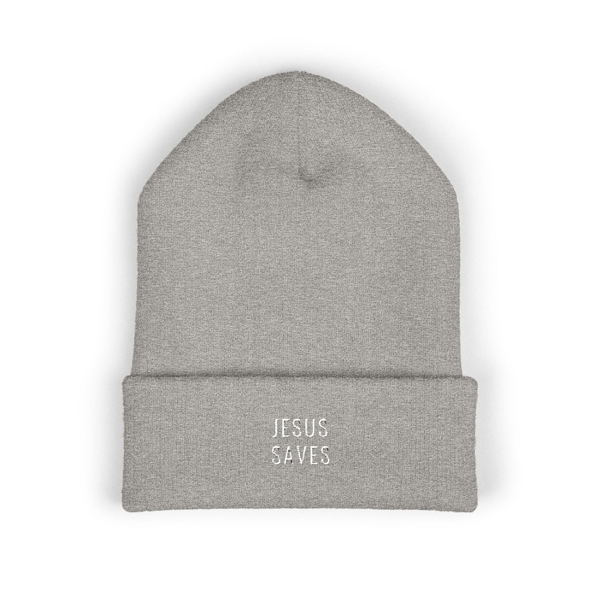 JESUS SAVES Embroidered Cuff Beanie