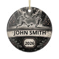 Personalized Soccer Christmas Ornament – Custom Player Name & Year