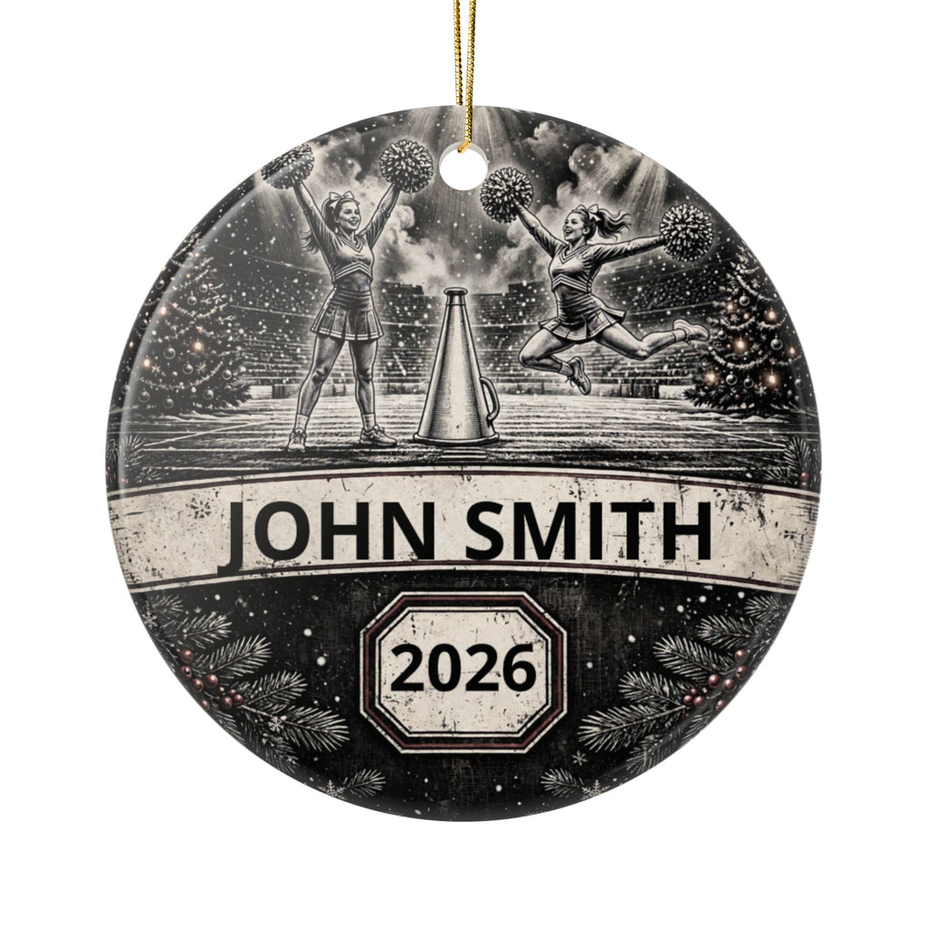 Personalized Cheer Christmas Ornament – Custom Player Name & Year