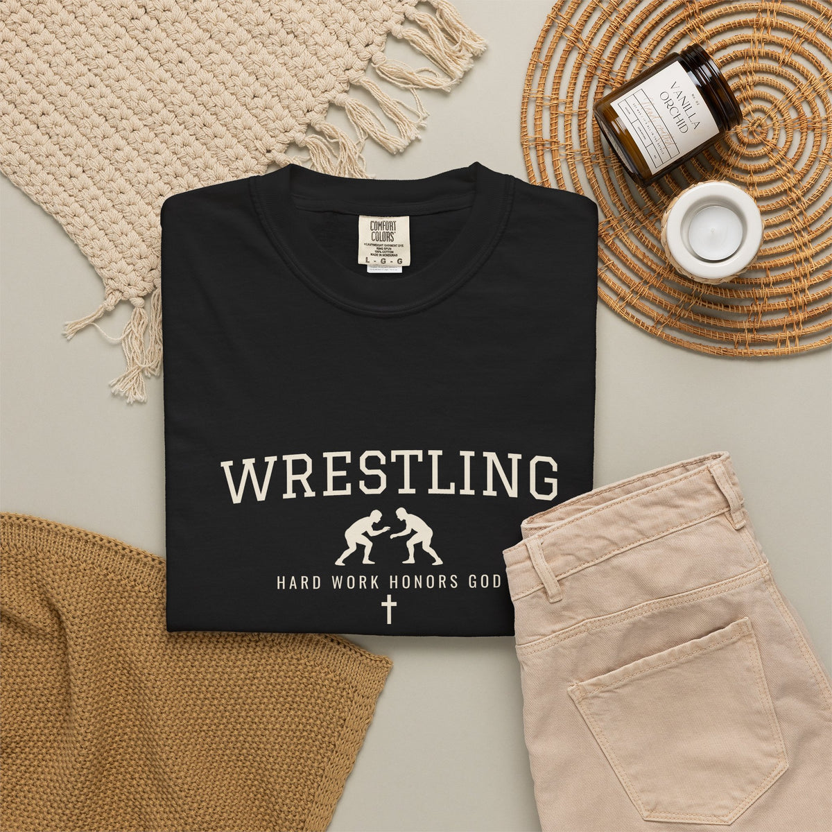 Hard Work Honors God Wrestling T-Shirt