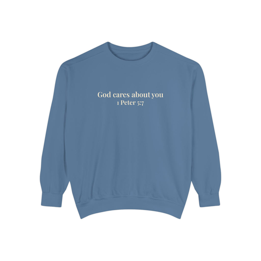God Cares About You Crewneck Sweatshirt