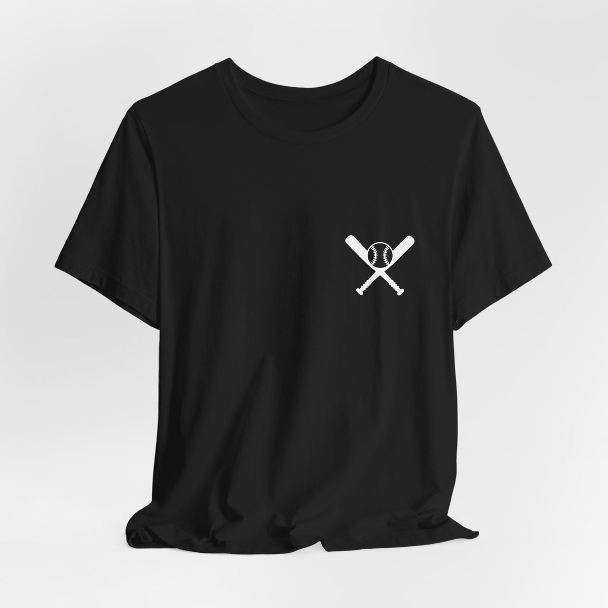 Crossed Bats T-Shirt - White Print