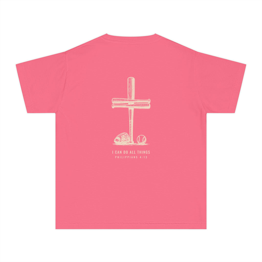 I Can Do All Things Baseball Cross Youth T-Shirt