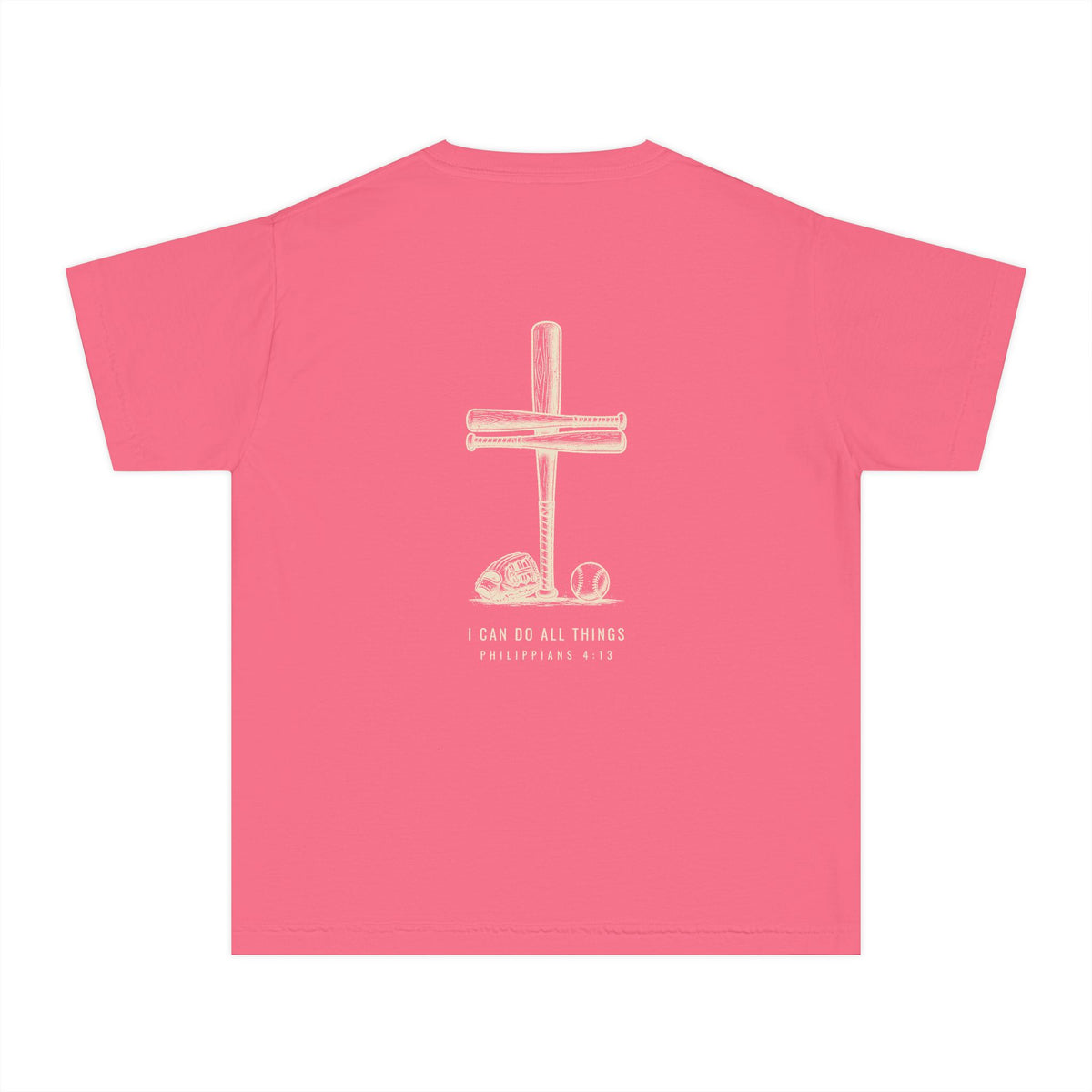 I Can Do All Things Baseball Cross Youth T-Shirt