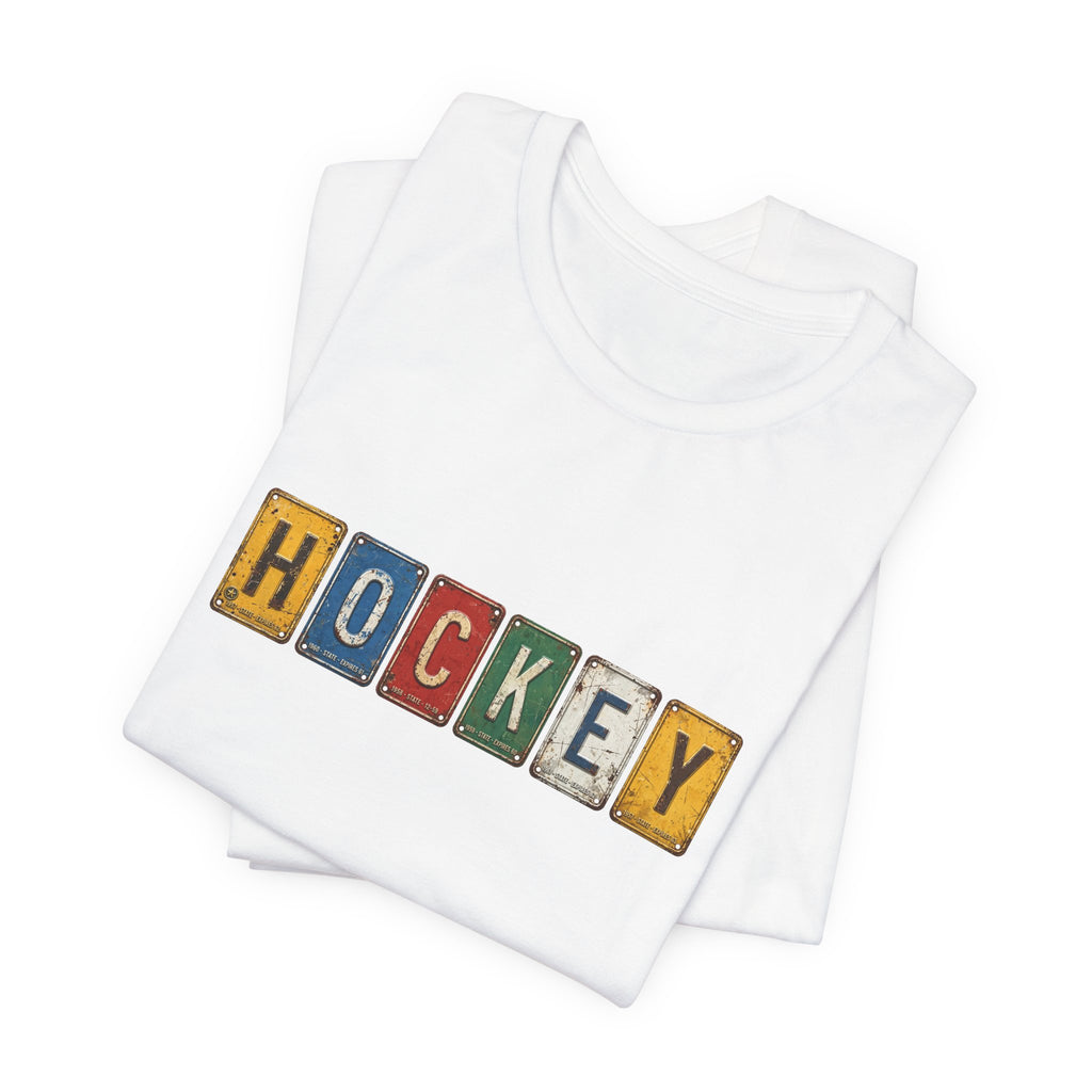 Hockey License Plate T-Shirt