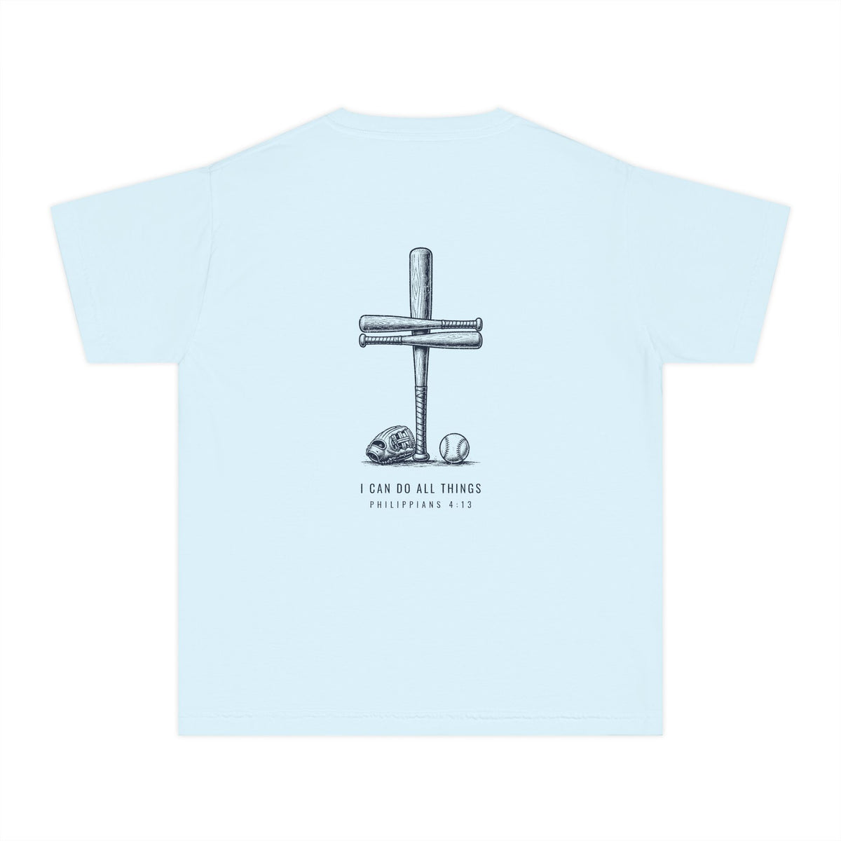 I Can Do All Things Baseball Cross Youth T-Shirt