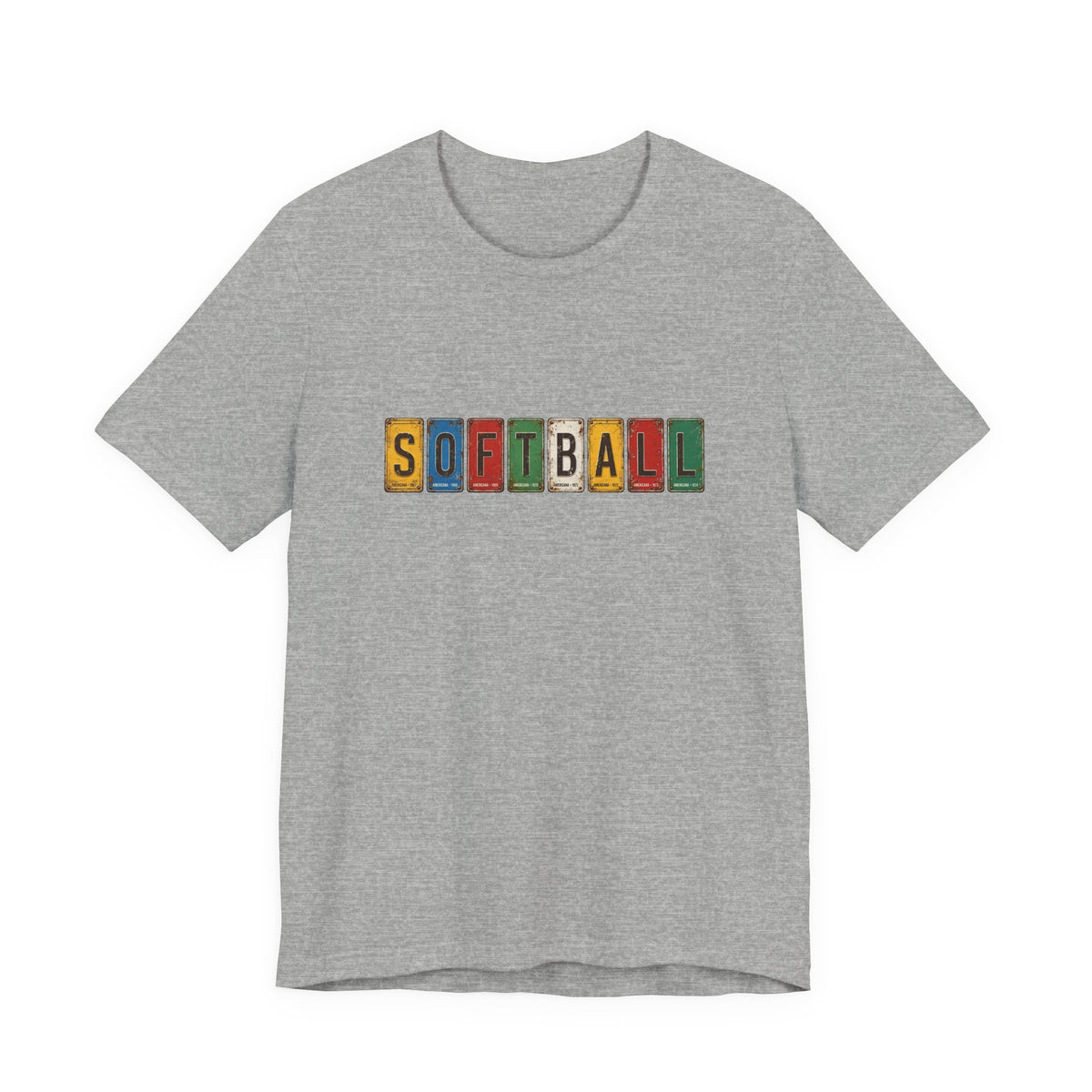 Softball License Plate T-Shirt