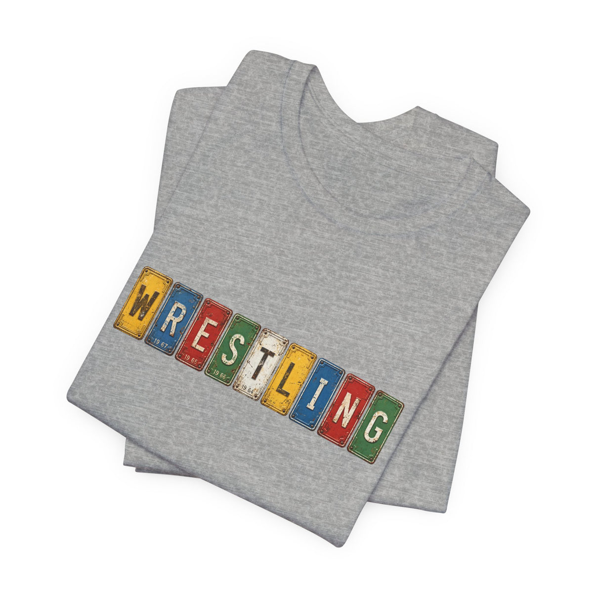 Wrestling License Plate T-Shirt