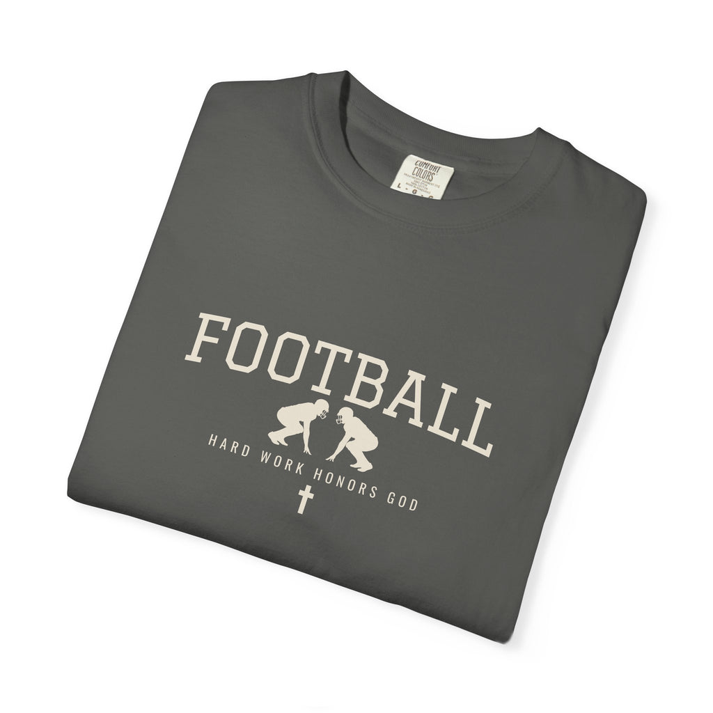 Hard Work Honors God Football T-Shirt