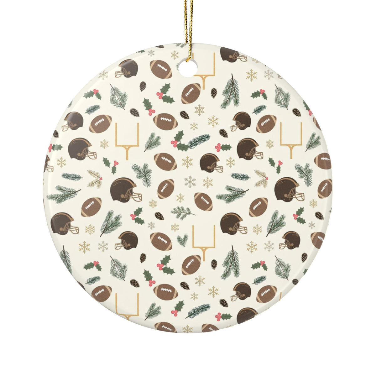 Football Christmas Ornament