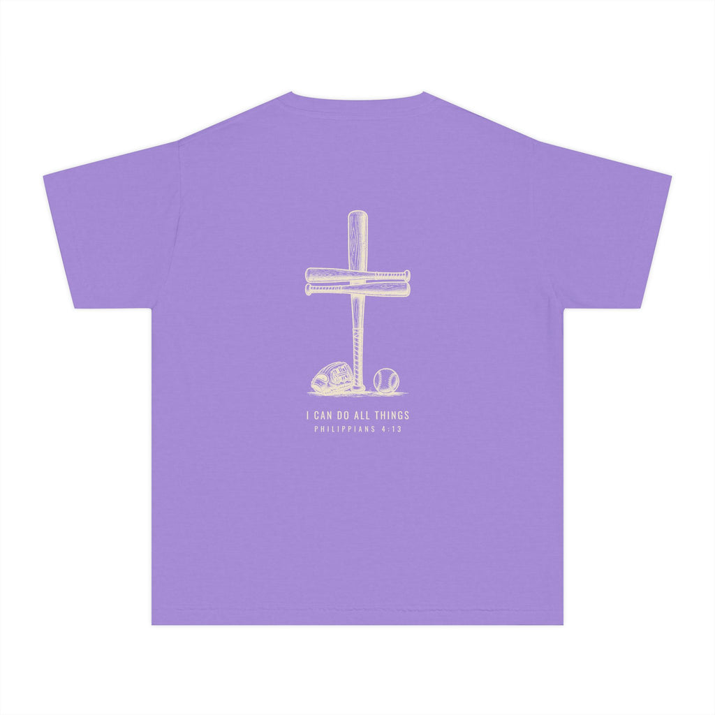 I Can Do All Things Baseball Cross Youth T-Shirt