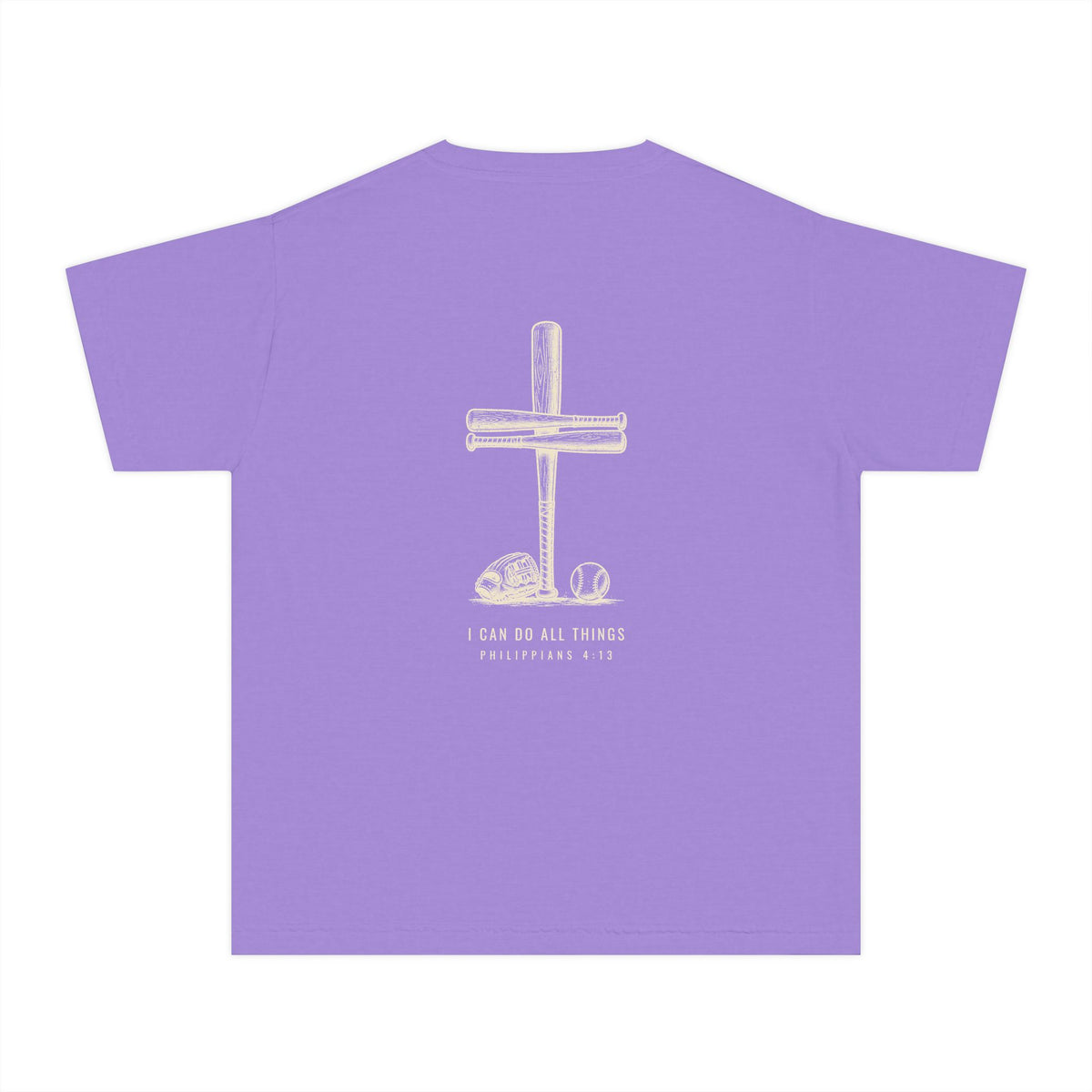 I Can Do All Things Baseball Cross Youth T-Shirt