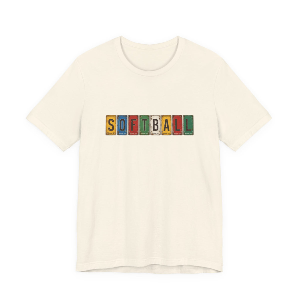Softball License Plate T-Shirt