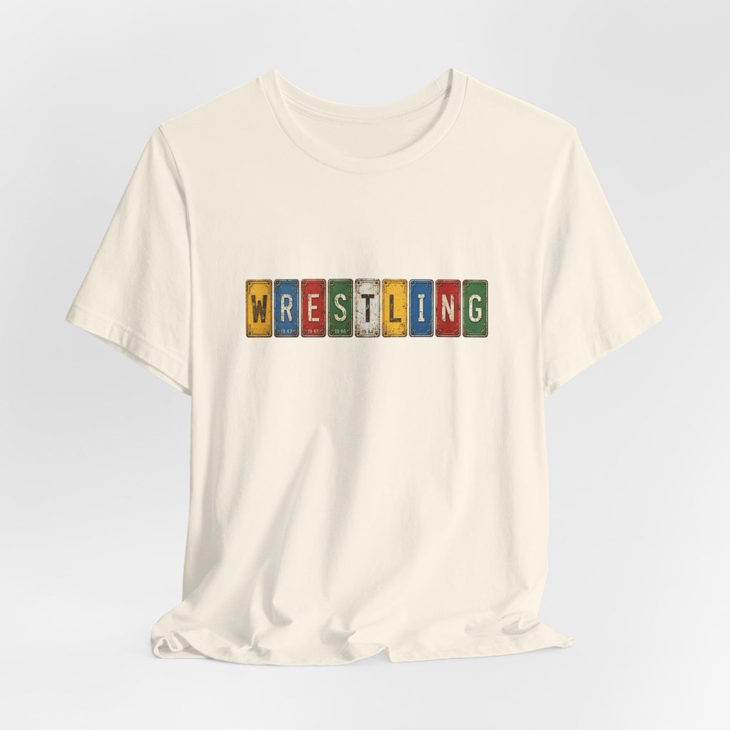 Wrestling License Plate T-Shirt