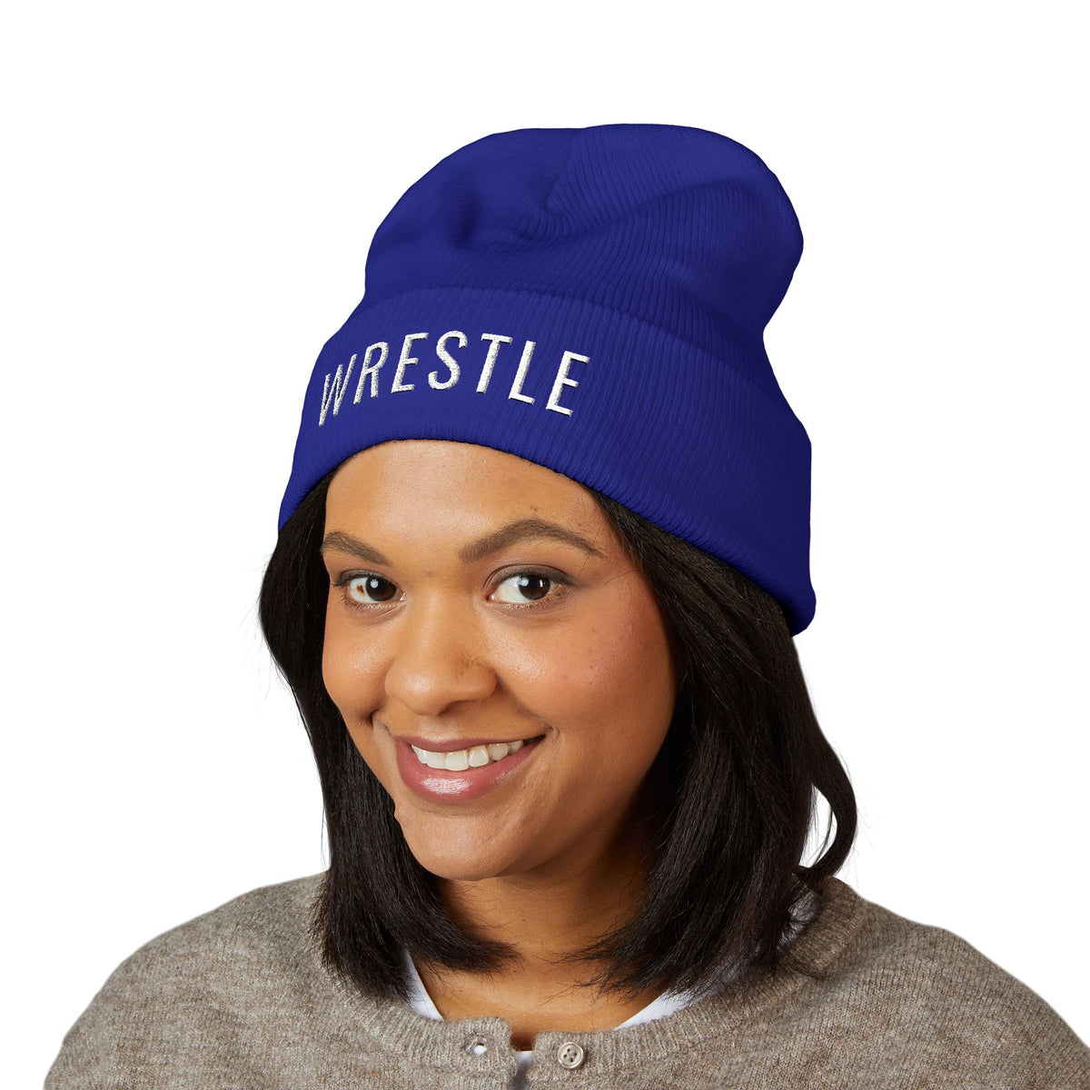WRESTLE Embroidered Cuff Beanie