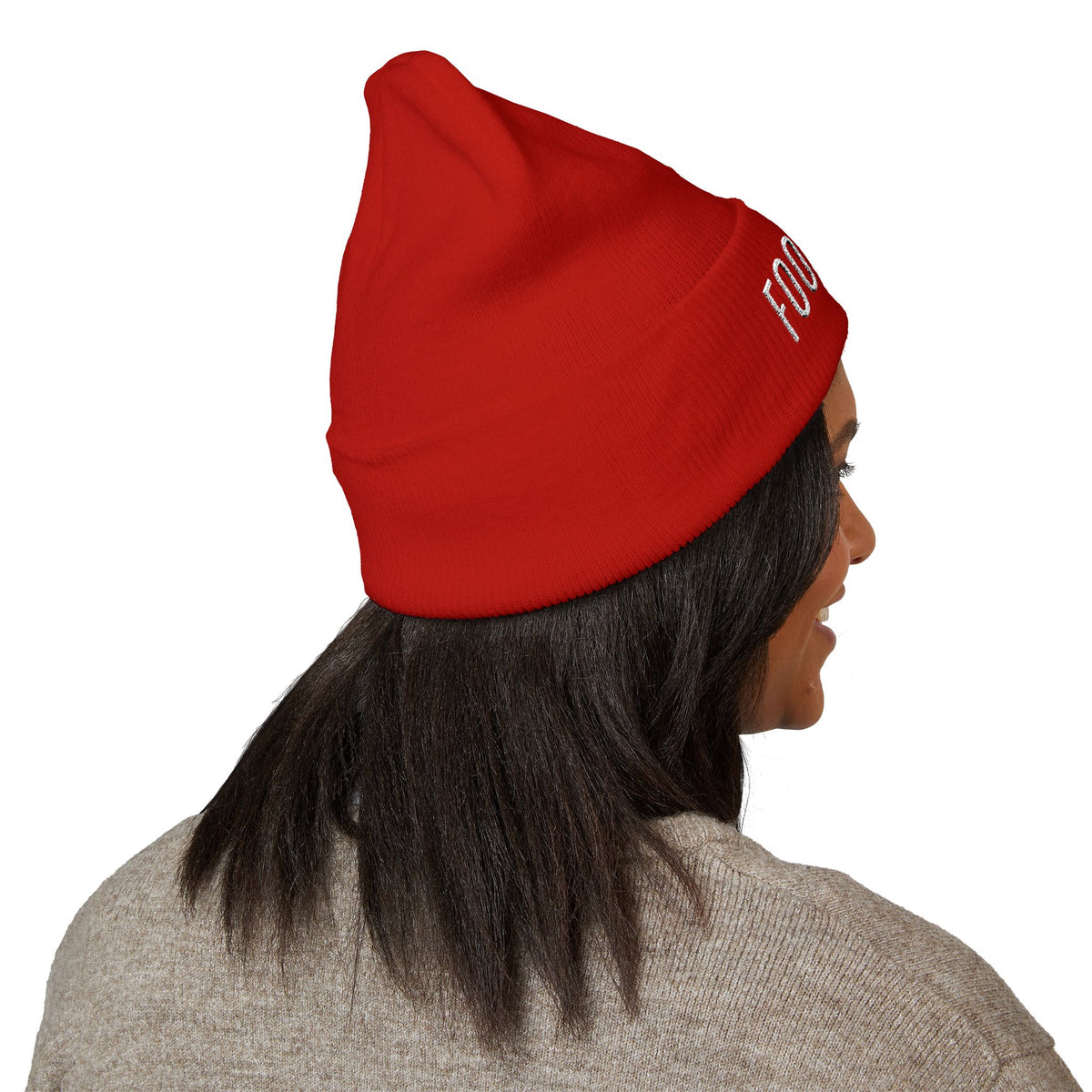 FOOTBALL Embroidered Cuff Beanie