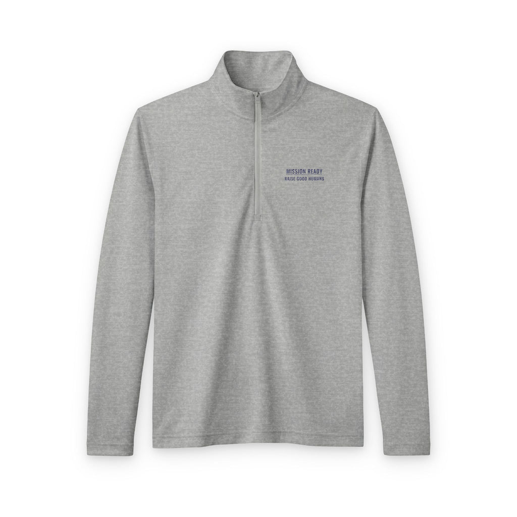 Raise Good Humans Embroidered Quarter-Zip Pullover