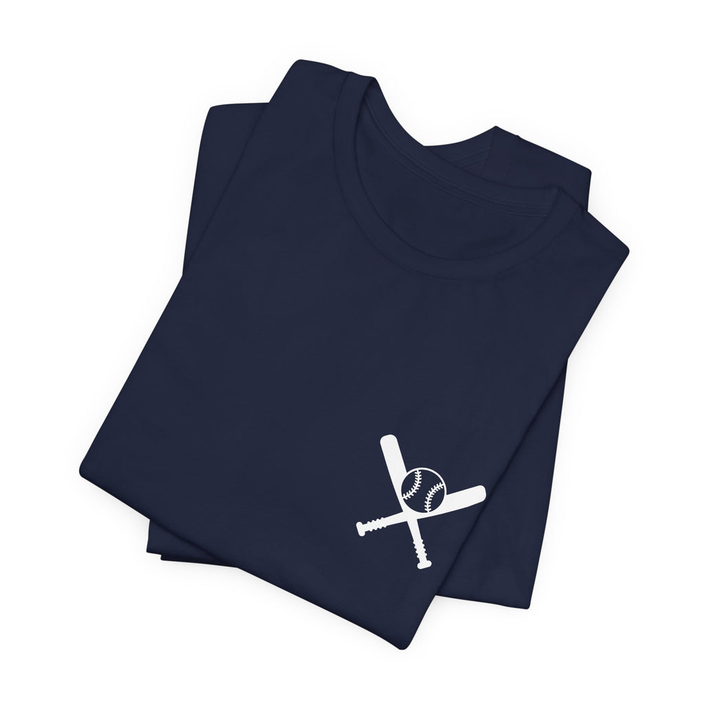 Crossed Bats T-Shirt - White Print