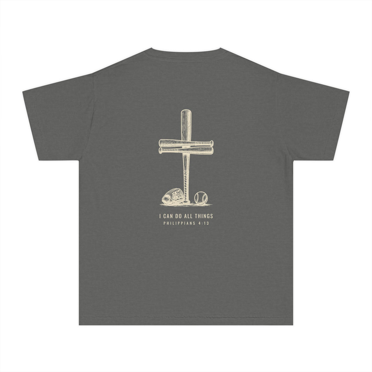 I Can Do All Things Baseball Cross Youth T-Shirt