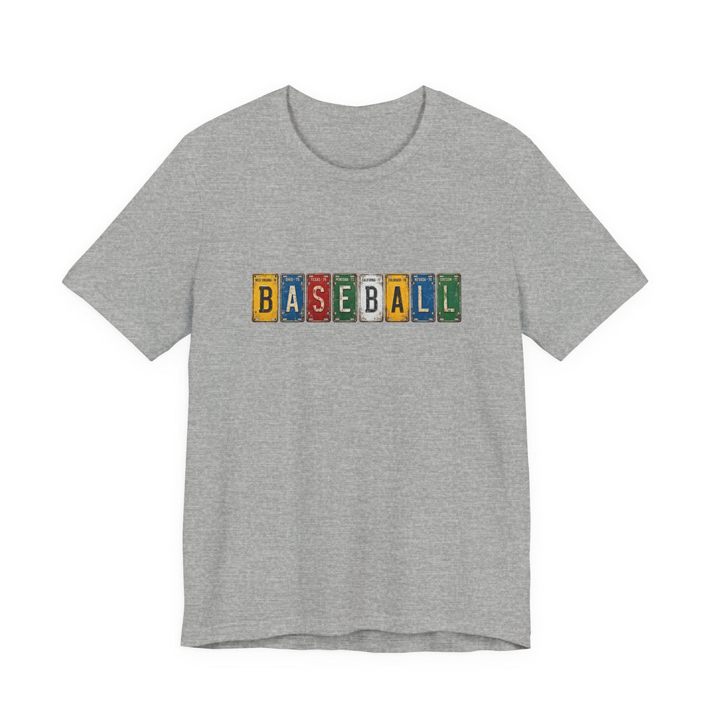 Baseball License Plate T-Shirt